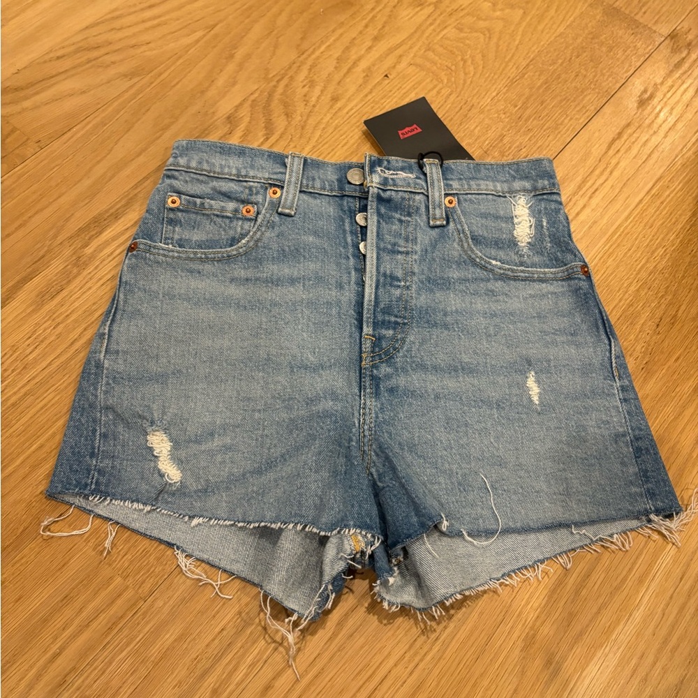 Levi's Women's Blue Denim Shorts